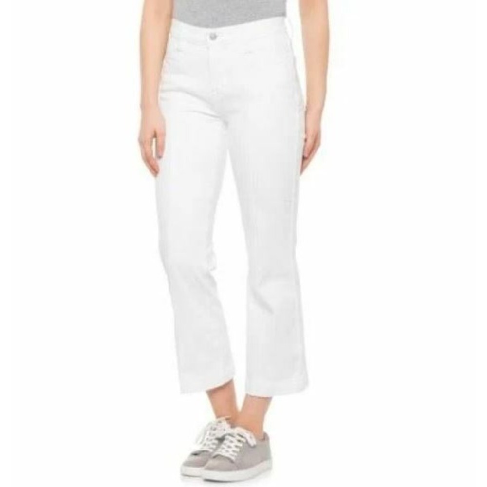 Lucky Brand women jeans crop mini boot Ava MR 7W14945 white sz 00/24 $119